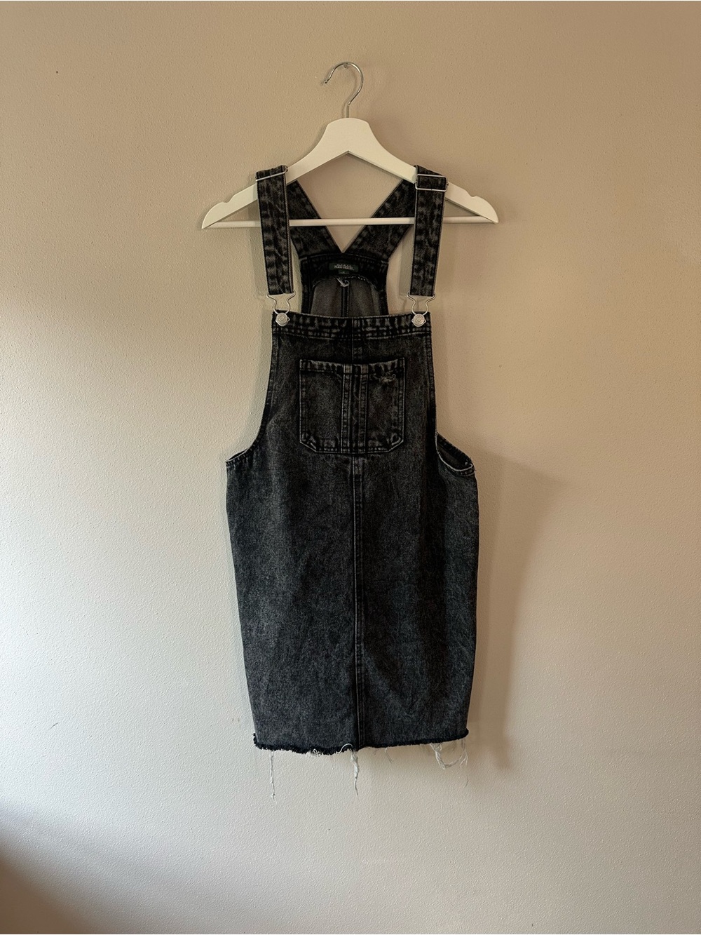 wild fable Black Washed Denim Pinafore